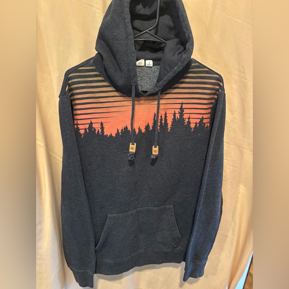 Tentree Juniper Hoodie - Black and Orange